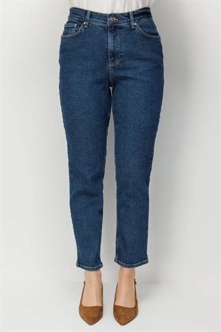Beş Cep Dar Paça Kot Pantolon Indıgo 4148-2Y6