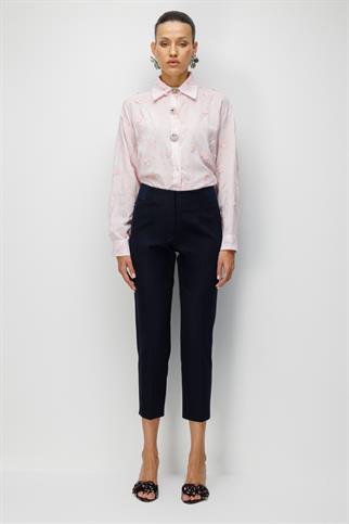 Kalın Lastikli Dar Paça Pantolon Lacivert 4166-2Y6