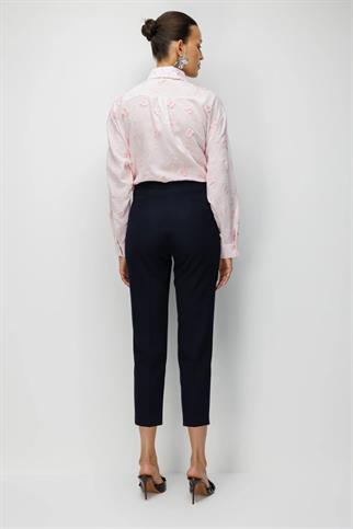 Kalın Lastikli Dar Paça Pantolon Lacivert 4166-2Y6