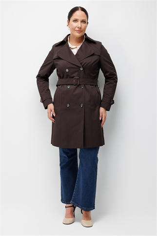 6505-2K7 EKOL TRENCH-KAHVE