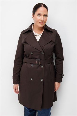 6505-2K7 EKOL TRENCH-KAHVE