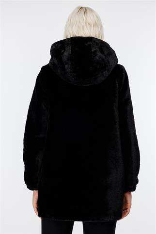 Ekol Torba Cepli Siyah  Peluş Kaban 7081-2K5