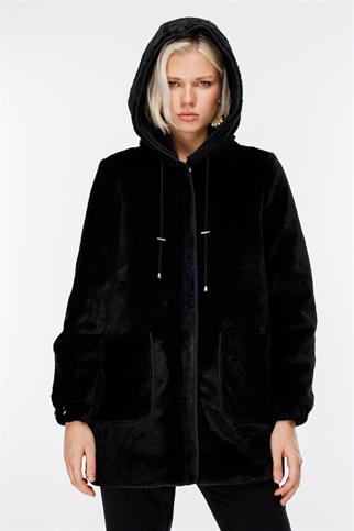 Ekol Torba Cepli Siyah  Peluş Kaban 7081-2K5