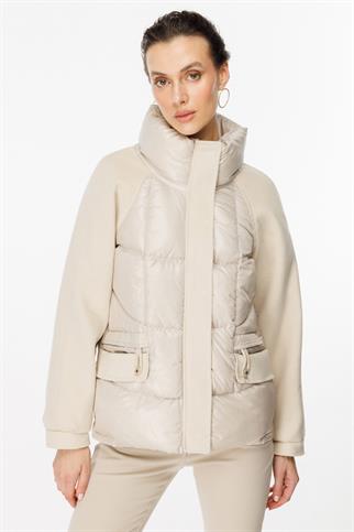 Ekol Torba Cep Şişme Ekru Kadın Kaban 7561-2K5