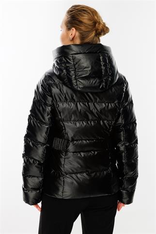 Ekol Cepleri Ve Önü Fermuarlı Şişme Siyah Kaban 7565-2K5