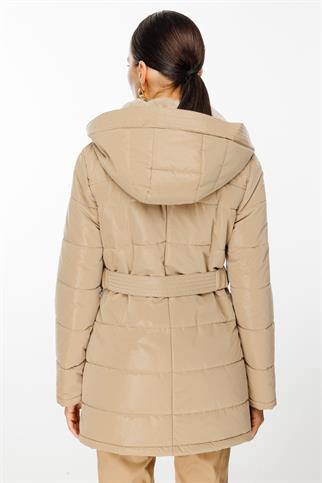 Ekol Parlak Görünümlü Taş Kadın Kaban 7581-2K5