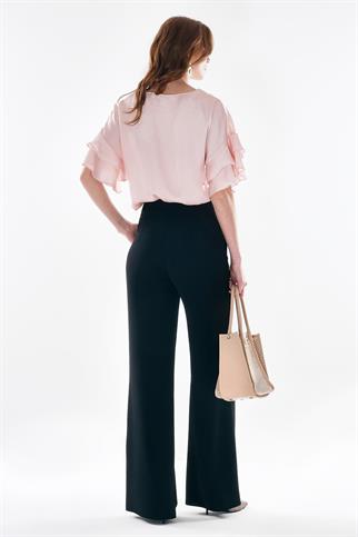 GENİŞ PAÇA SİYAH KADIN PANTOLON   42732-2Y5