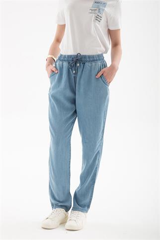 BELİ BAĞCIKLI A.MAVİ KADIN PANTOLON  0657-2Y5
