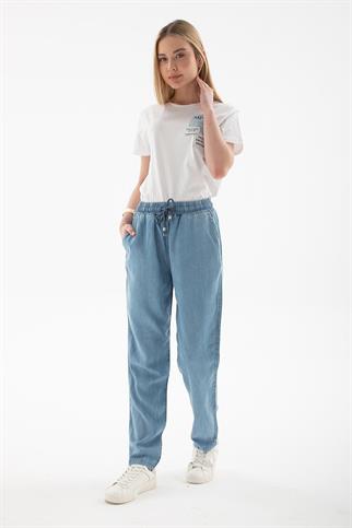 BELİ BAĞCIKLI A.MAVİ KADIN PANTOLON  0657-2Y5