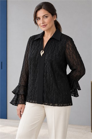 2254-2K7 FUERTE BLUZ-SİYAH