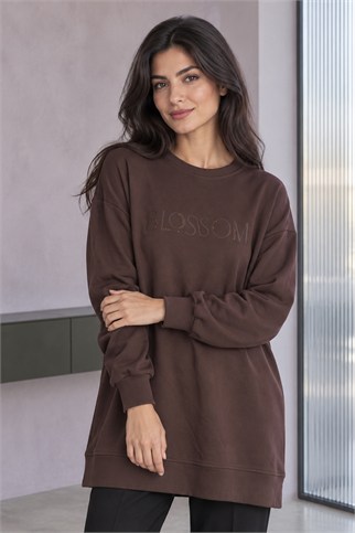 Kadın Kahve Sweatshirt 38107-2K7