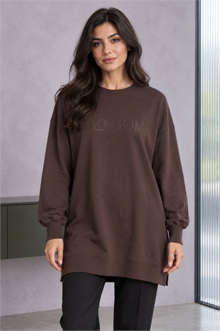 Kadın Kahve Sweatshirt 38107-2K7