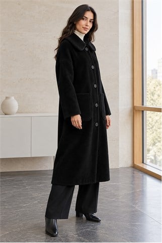 Kadın Siyah Kaban 31134-2K7