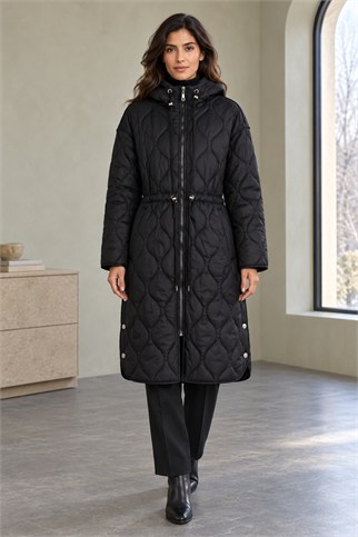 Kadın Siyah Mont 37854-2K7