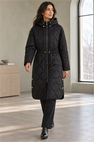 Kadın Siyah Mont 37854-2K7