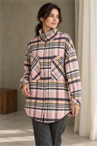 27342-2K7 BEBE PLUS GÖMLEK+-PEMBE SARI