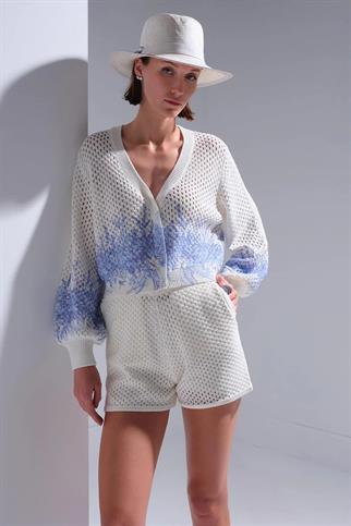 BASKI DETAYLI AJURLU EKRU HIRKA  020-2Y5