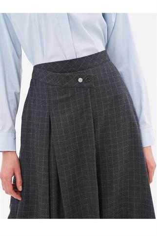 EKOSE DESENLİ FÜME KADIN ETEK 12049-2K5