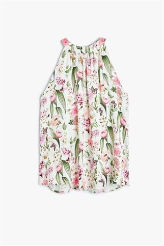 KOTON ÇİÇEK DESENLİ PEMBE KADIN BLUZ  5SAK6019OUW-2Y5