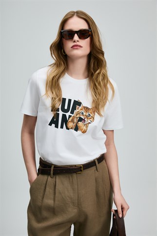 121020043 PETIT-2Y6 LUFIAN T-SHIRT-KIRIK BEYAZ