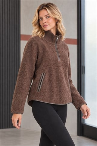 MALFOY 6PR-2K7 LUMBERJACK SWEAT-KAHVE