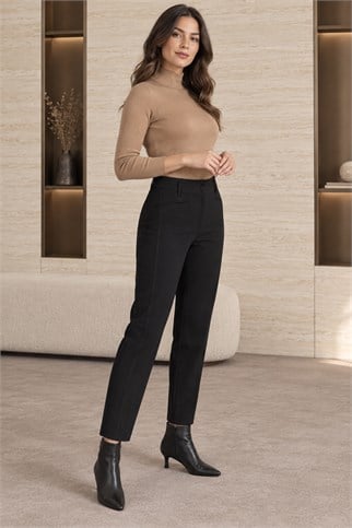 MEZRO9003-2K7 SERPİL TANRIVERDİ PANTOLON-SİYAH
