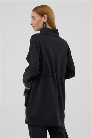 CEPLERİ TÜYLÜ SİYAH KADIN TAKIM MB08.305-2K5