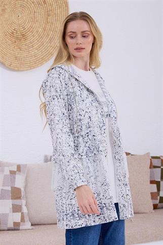 DANTEL DETAYLI DESENLİ EKRU KADIN  TAKIM  MB15.149-2Y5