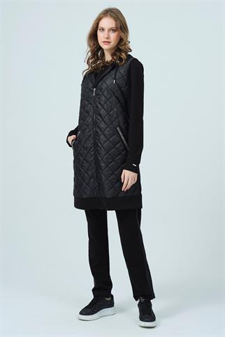 YELEKLİ PANTOLONLU SİYAH KADIN  TAKIM MB24.365-2Y5