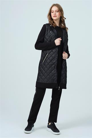 YELEKLİ PANTOLONLU SİYAH KADIN  TAKIM MB24.365-2Y5