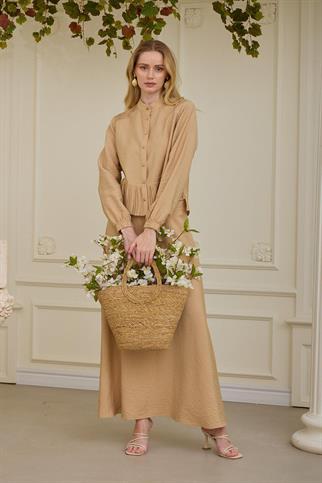 PİLİSE DETAYLI CUPRA ETEKLİ TAKIM  MB24.662-2Y5