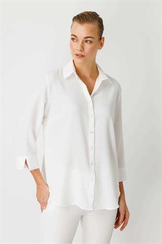 UZUN KOLLU EKRU KADIN GÖMLEK 30244-2Y4