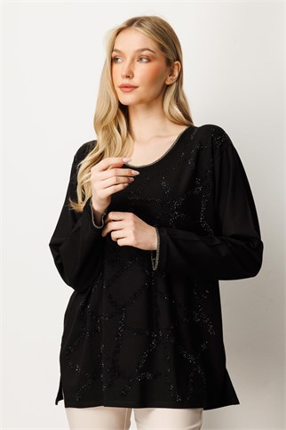 MUTLU ERTAN30439-2K7 MTLU ERTAN BLUZ-SİYAH