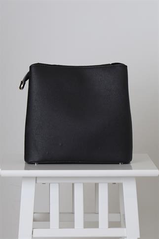 ÇİFT ASKILI SİYAH KADIN POSTACI ÇANTA 1311-2Y4