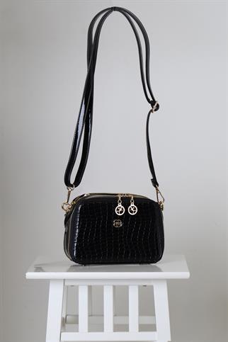 SİYAH KADIN MİNİ EL VE ÇAPRAZ ÇANTA  1361-2Y4