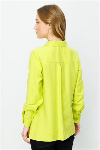 Fermuarlı Kadın Fıstık Kadın Gömlek 32917-2Y4