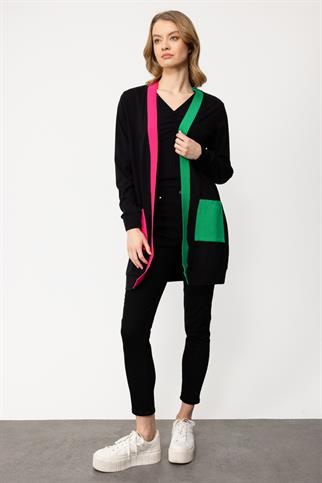 CEPLİ SİYAH KADIN HIRKA 36950-2Y4