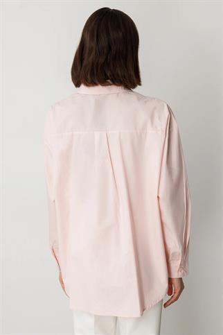 Taş Detaylı Pembe Kadın Gömlek 50366-2Y5