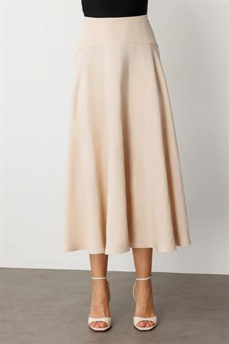 Volanlı Midi Boy Taş Kadın Etek 54237-2Y5