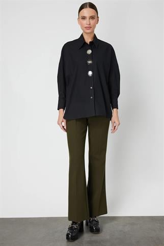 60385-2K6 ONTEKS GÖMLEK-SİYAH