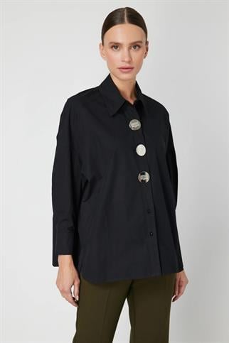 60385-2K6 ONTEKS GÖMLEK-SİYAH