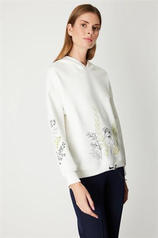 66360-2K6 ONTKES SWEAT-EKRU