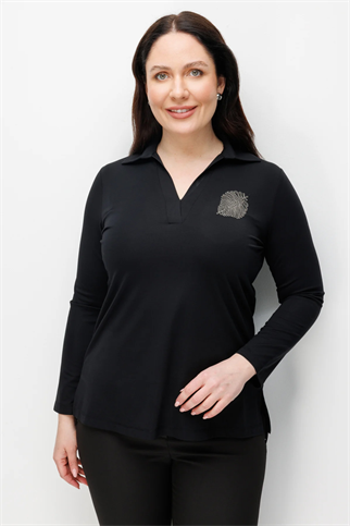 71372-2Y6 ONTEKS BLUZ-SİYAH