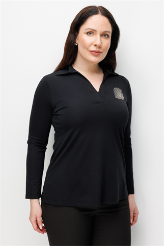 71372-2Y6 ONTEKS BLUZ-SİYAH