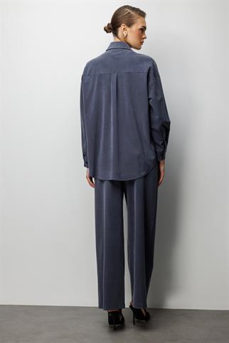 Polo Yaka Uzun Gömlek Lacivert 76318-2Y6