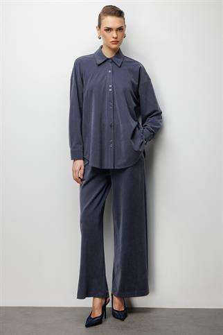 Polo Yaka Uzun Gömlek Lacivert 76318-2Y6