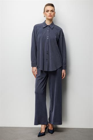 Beli Bağcıklı Bol Paça Eşofman Altı Lacivert 76319-2Y6