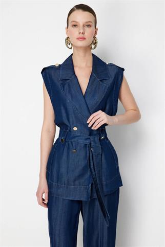 Beli Lastikli Çimalı Pantolon Indıgo 78911-2Y6