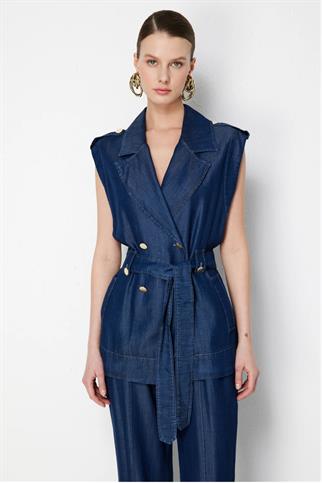 Beli Lastikli Çimalı Pantolon Indıgo 78911-2Y6