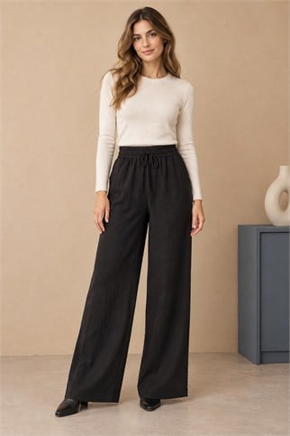18273-2K7 PUANE PANTOLON-SİYAH